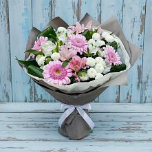 Букет цветов из:  Герберы, Альстромерии и Хризантемы #REPLACE_PRED# Раевской