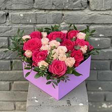 Цветочная композиция из Розы в коробке в Раевской