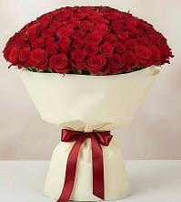 Букет 101 Красная роза Милано в Раевской