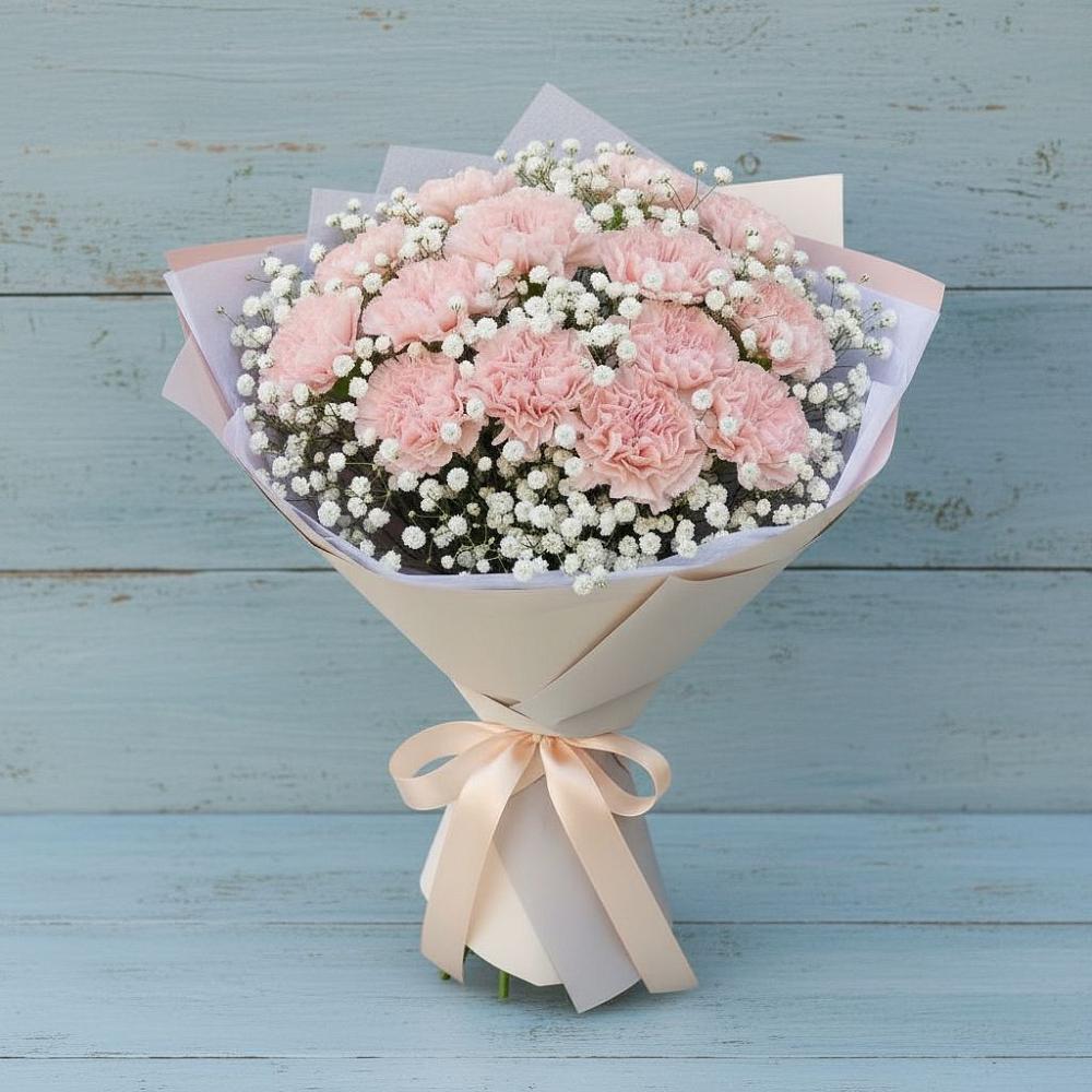 Букет цветов из: Гвоздики в Раевской