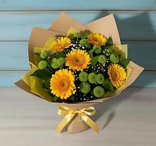 Букет цветов из:  Герберы и Хризантемы в Раевской