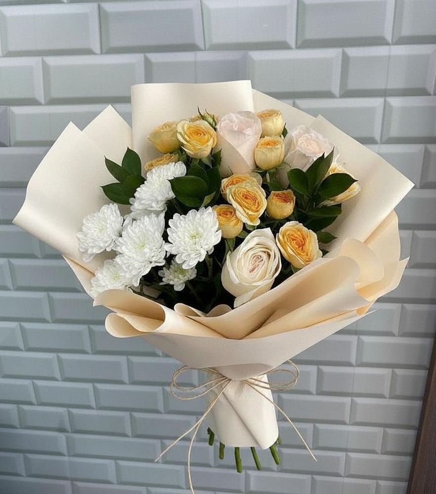 Букет цветов из: Розы и Хризантемы в Раевской