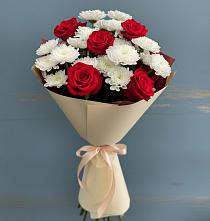 Букет цветов из:  Розы и Хризантемы в Раевской