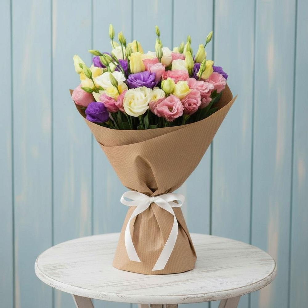 Букет цветов из: Лизиантусы в Раевской