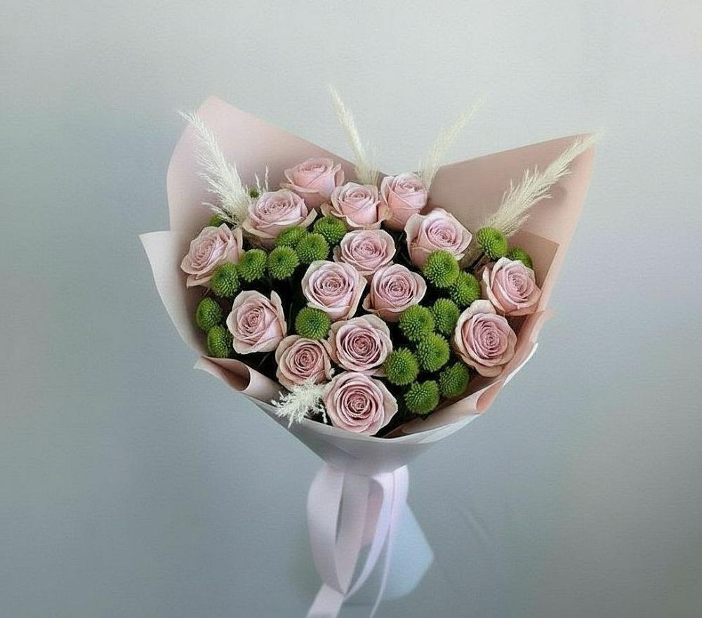 Букет цветов из: Розы и Хризантемы в Раевской