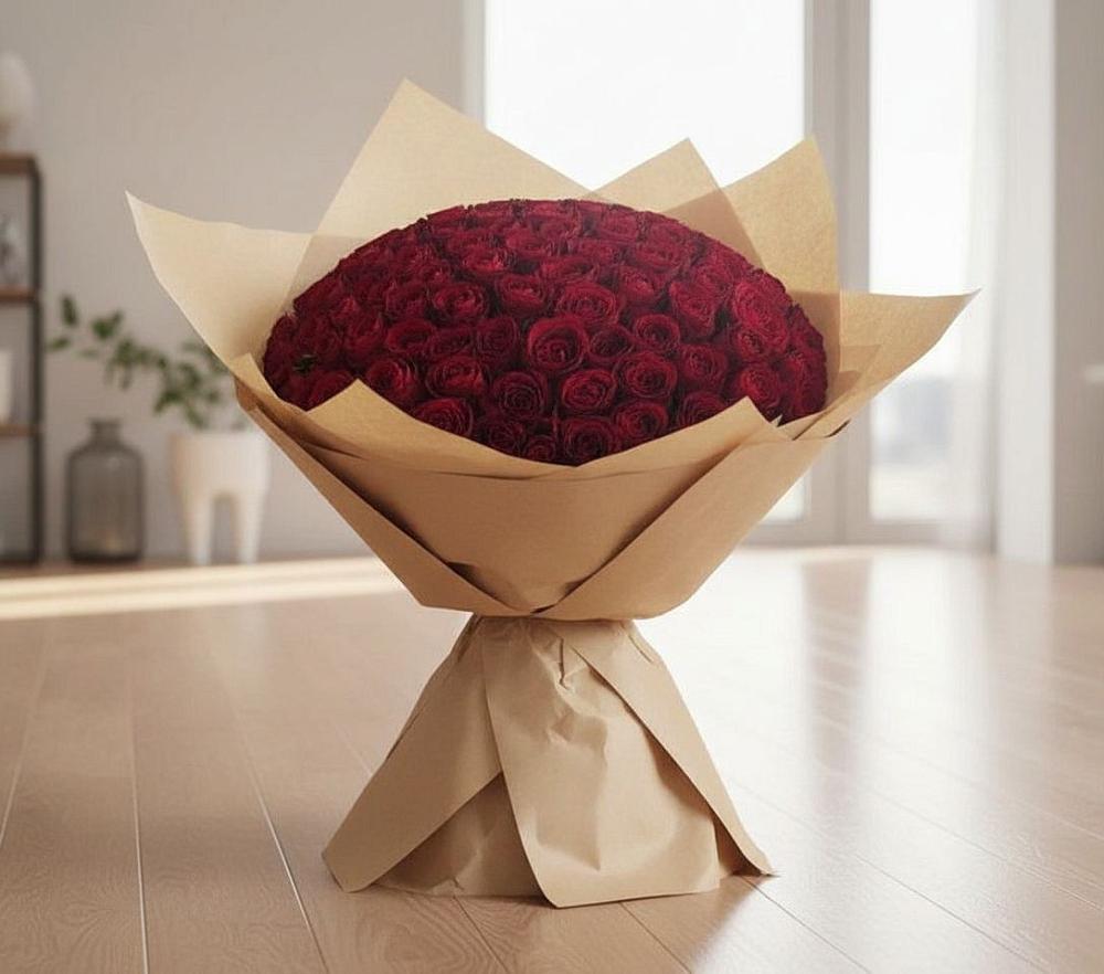 Букет 101 Красная роза в Раевской