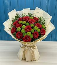 Букет цветов из:  Розы и Хризантемы в Раевской