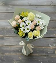 Букет цветов из:  Альстромерии, Розы и Хризантемы в Раевской