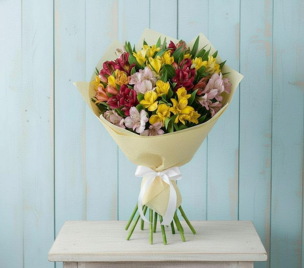 Букет цветов из: Альстромерии в Раевской