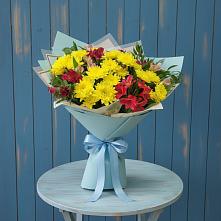 Букет цветов из:  Альстромерии и Хризантемы в Раевской