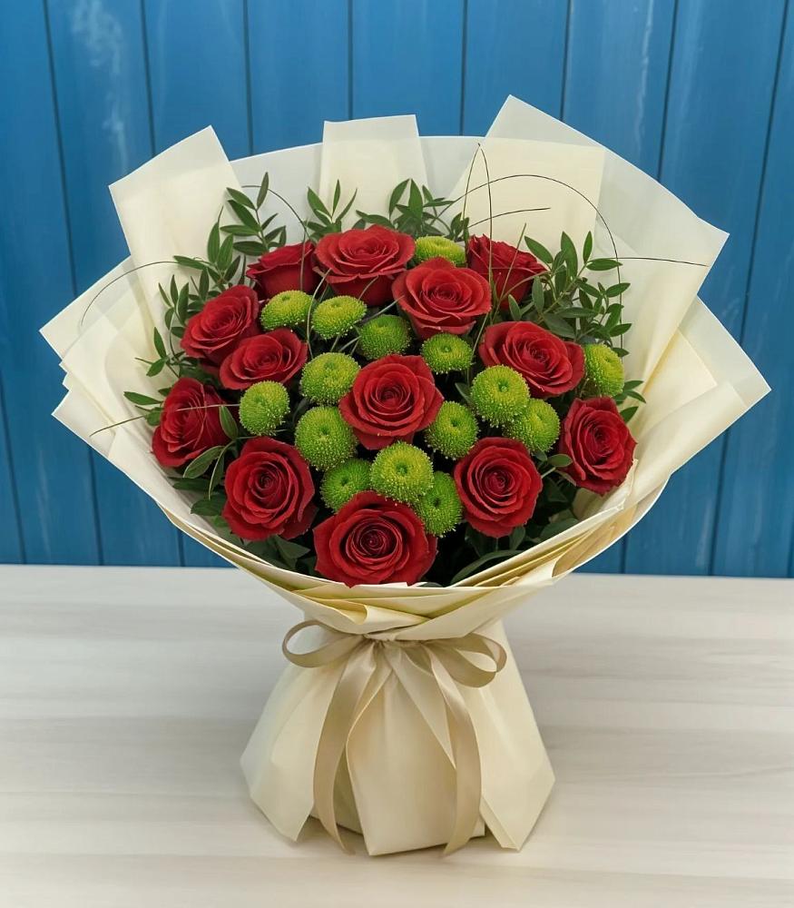 Букет цветов из: Розы и Хризантемы в Раевской